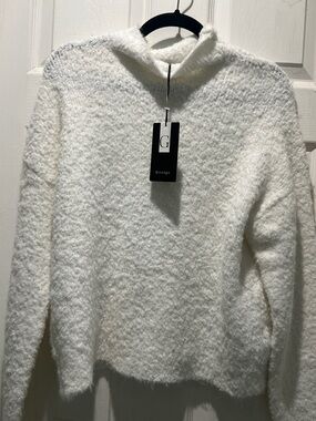 Greige Women's Cream Bouclé Cowl Sweater
